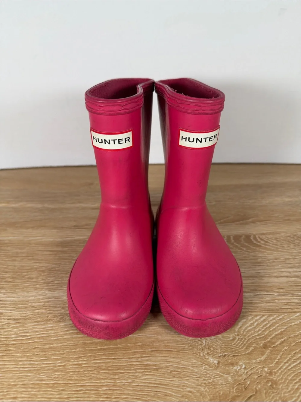 Hunter Kids Bright Pink Waterproof Rain Boots